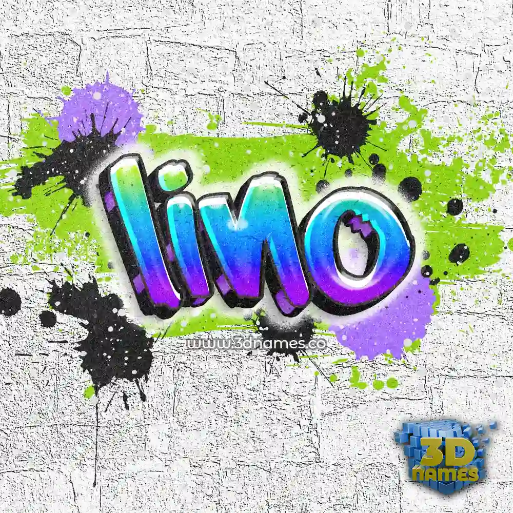 lino in Graffiti Grunge style - 3D name wallpaper