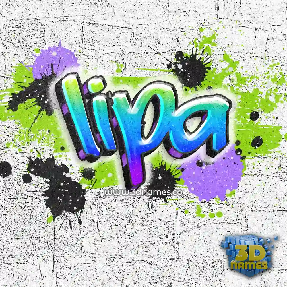 lipa in Graffiti Grunge style - 3D name wallpaper