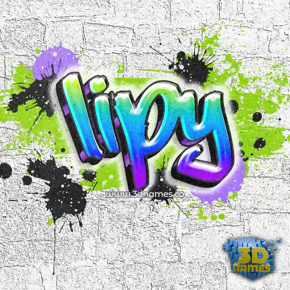 lipy in Graffiti Grunge style - 3D name wallpaper