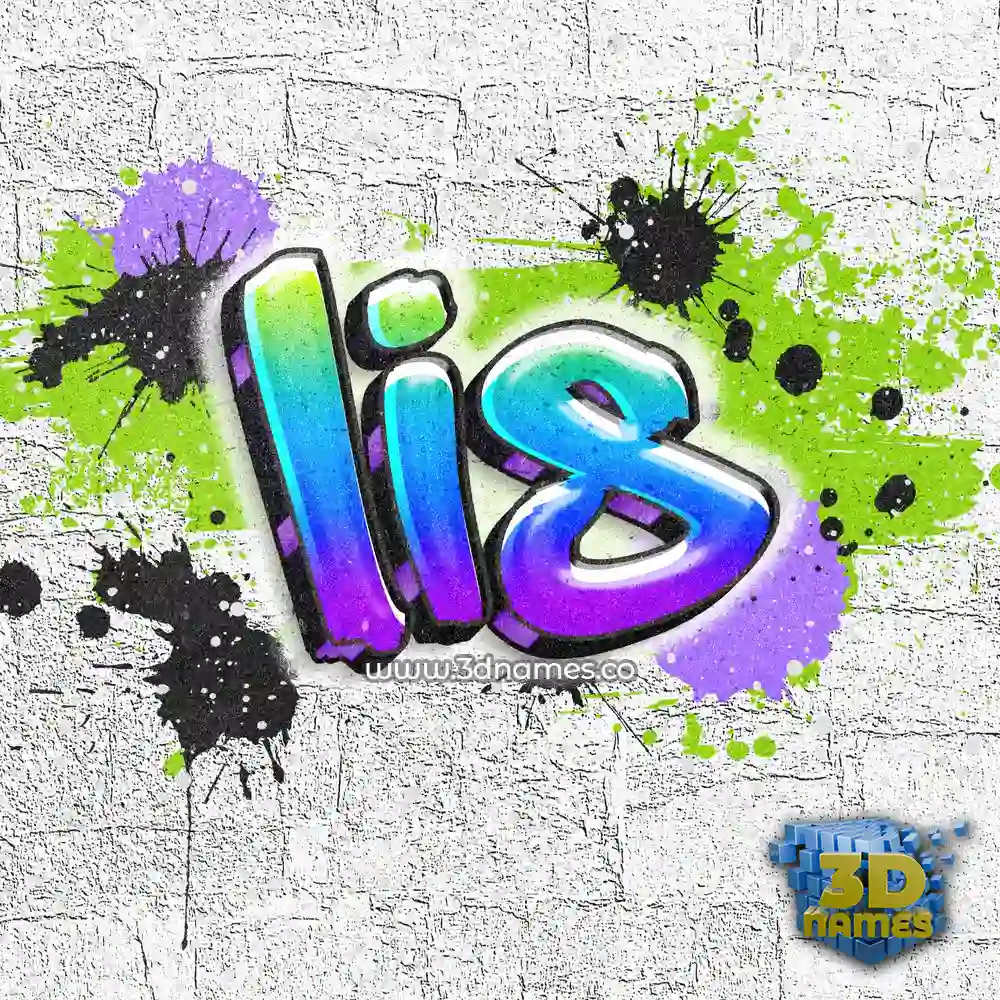 lis in Graffiti Grunge style - 3D name wallpaper