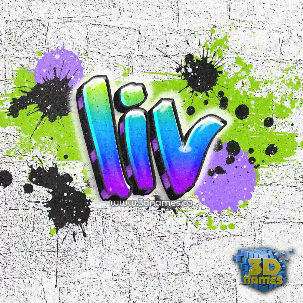 liv in Graffiti Grunge style - 3D name wallpaper