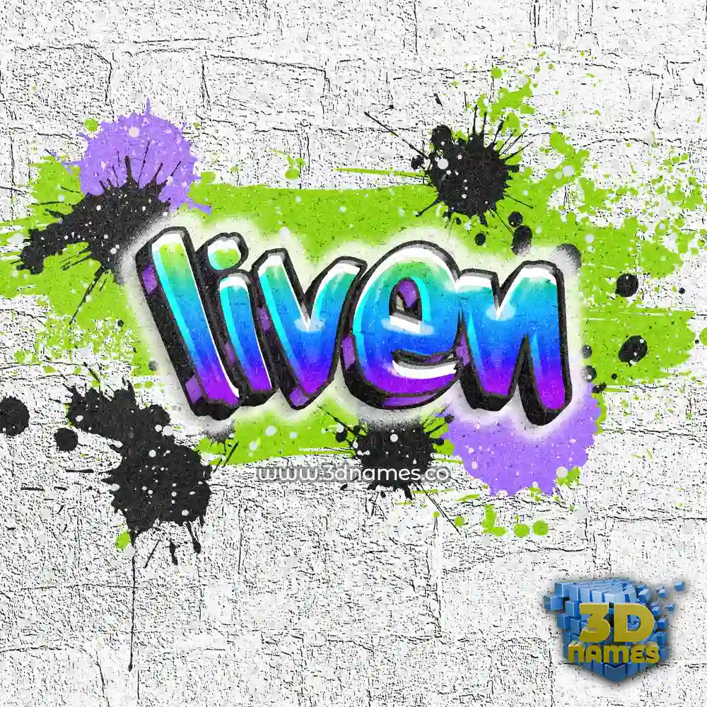liven in Graffiti Grunge style - 3D name wallpaper