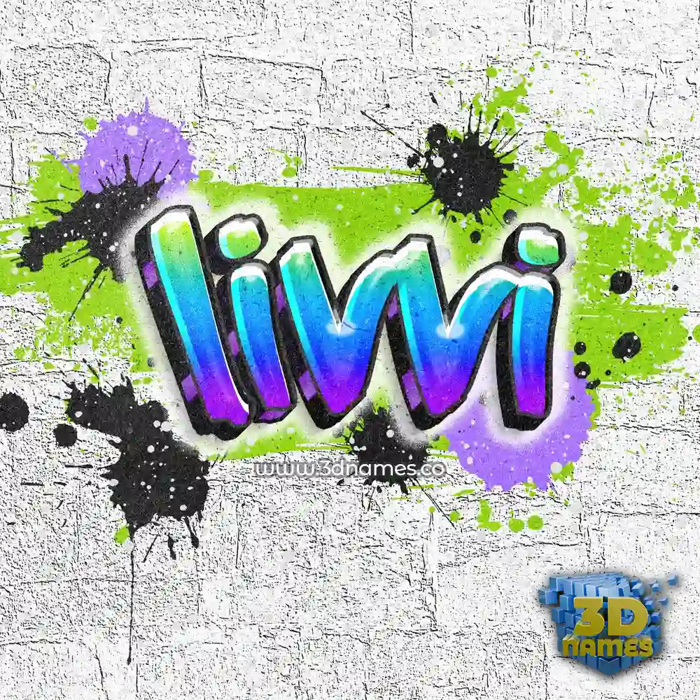 livvi in Graffiti Grunge style - 3D name wallpaper