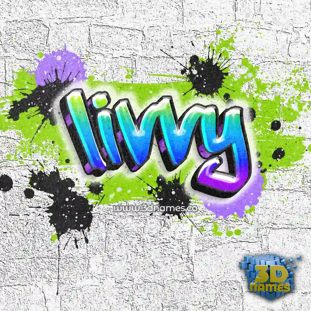 livvy in Graffiti Grunge style - 3D name wallpaper