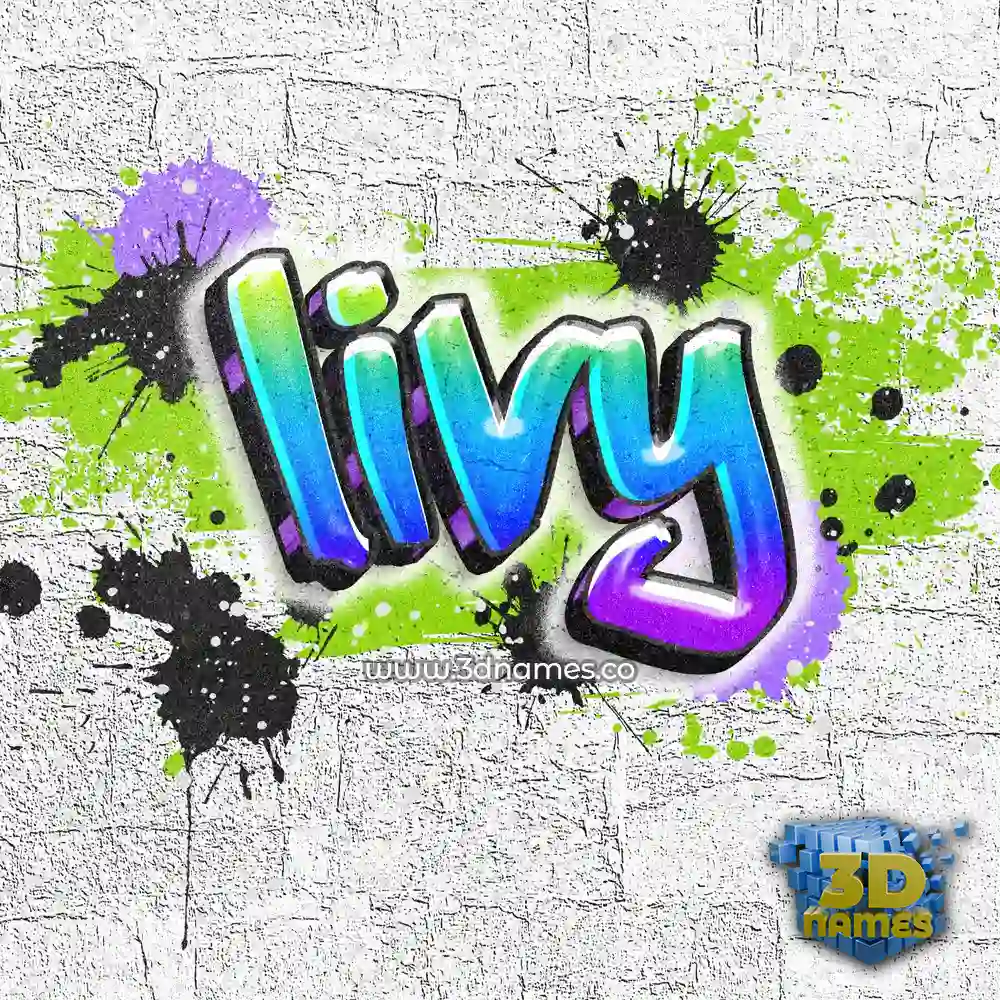 livy in Graffiti Grunge style - 3D name wallpaper