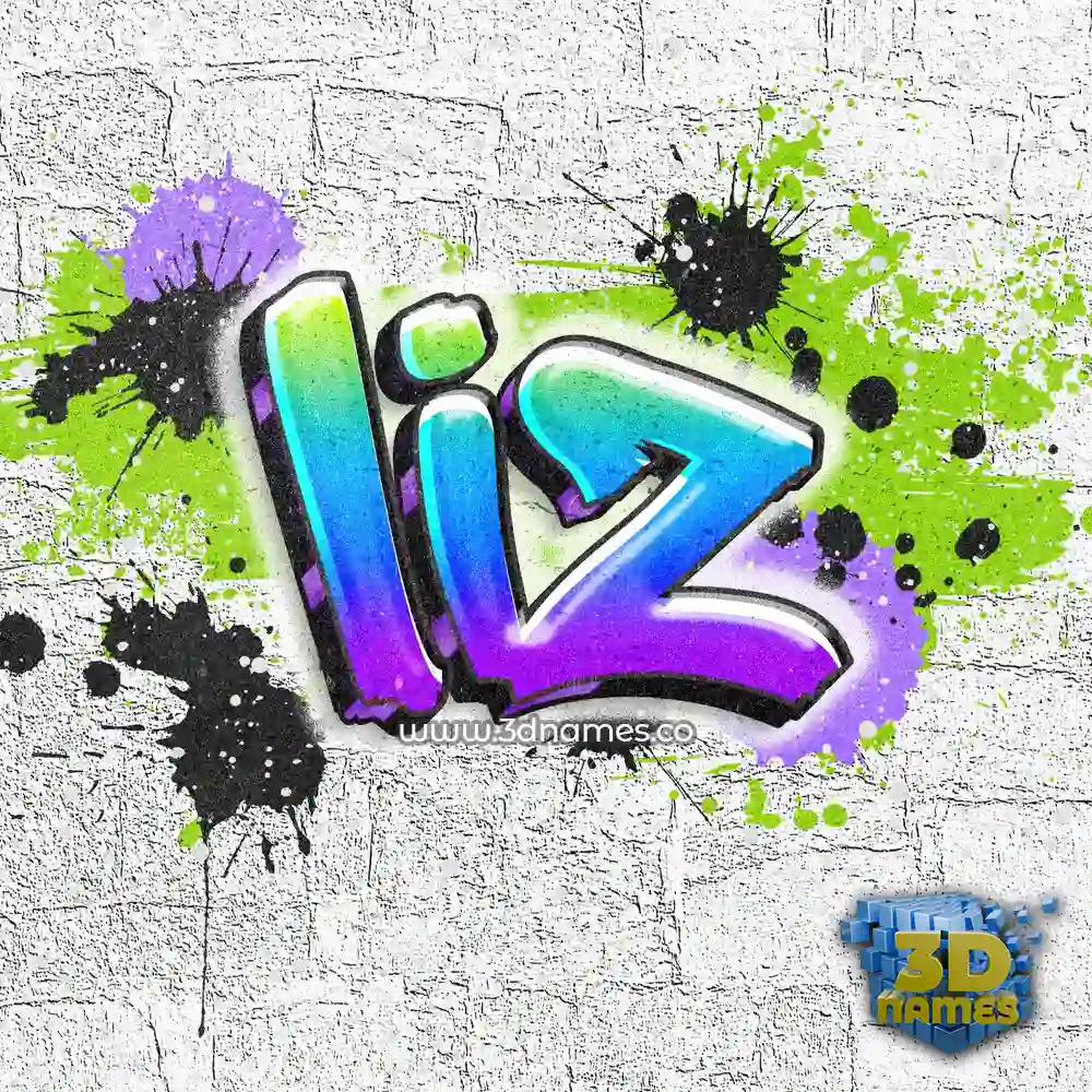 liz in Graffiti Grunge style - 3D name wallpaper