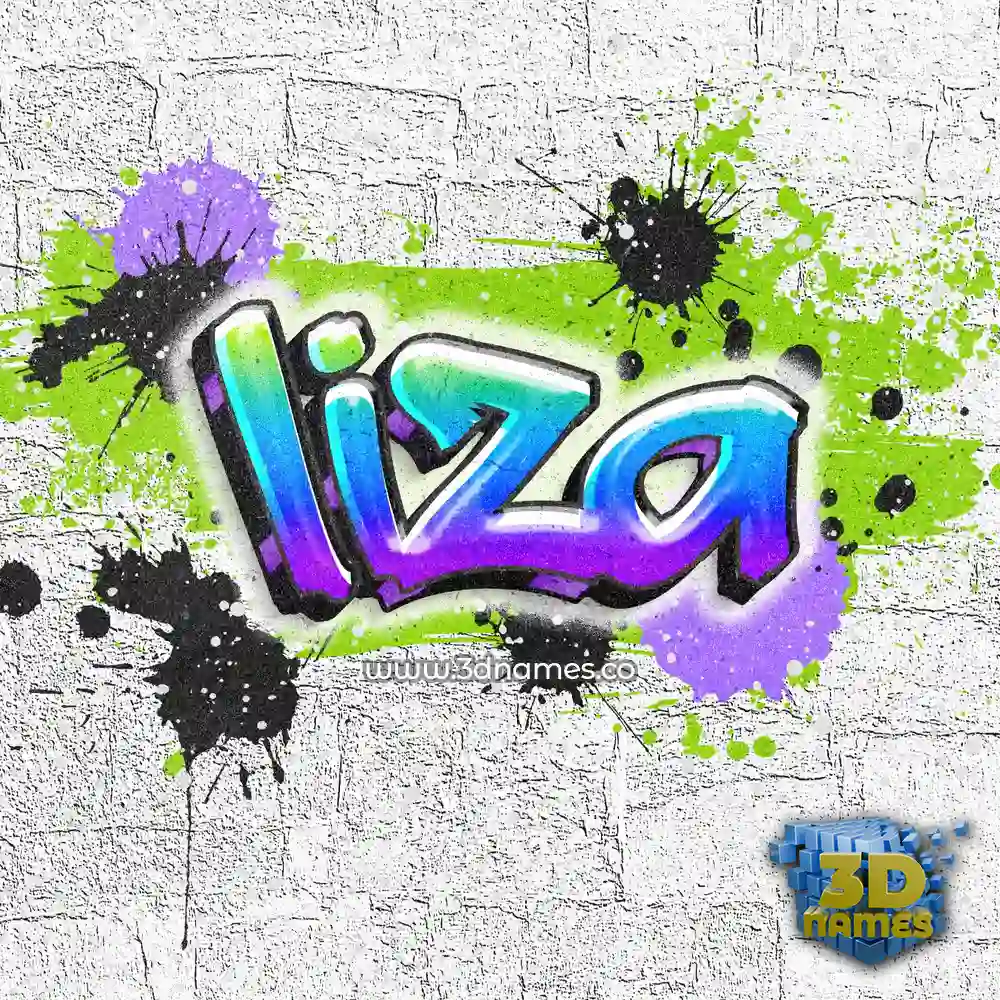 liza in Graffiti Grunge style - 3D name wallpaper