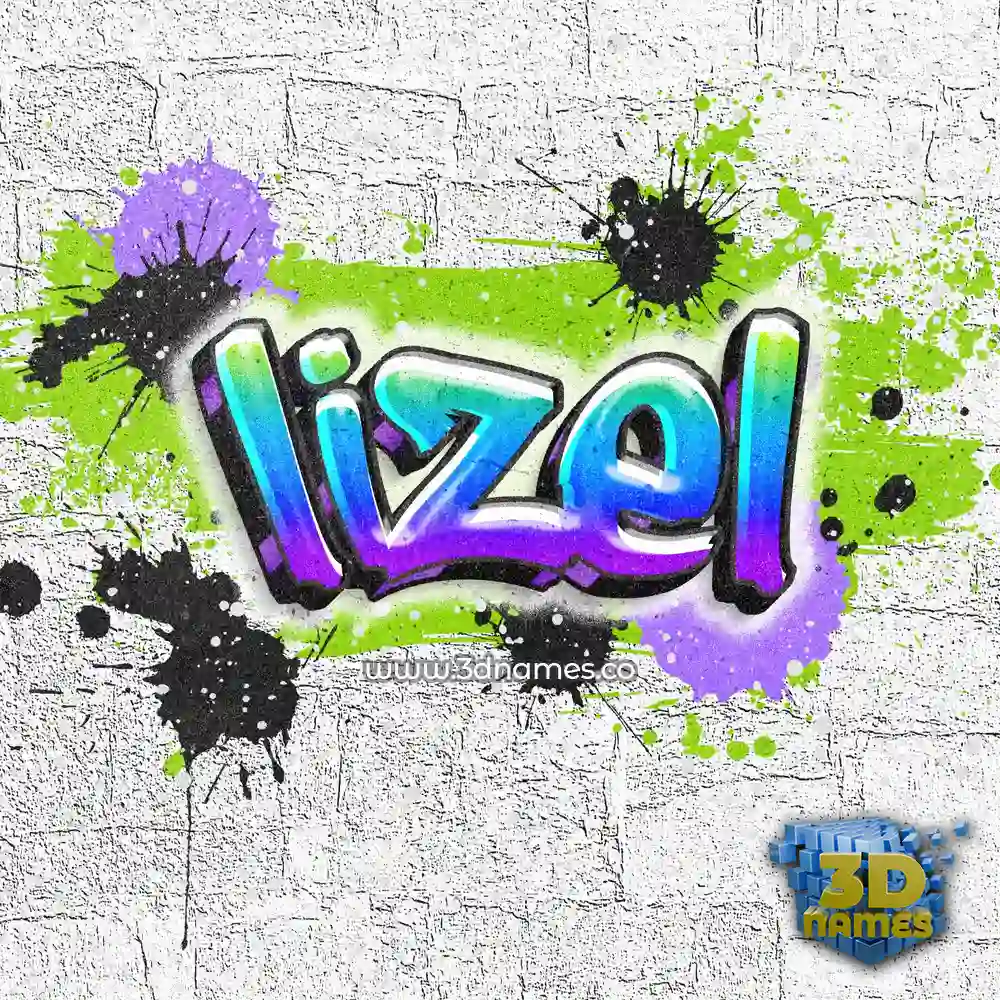 lizel in Graffiti Grunge style - 3D name wallpaper