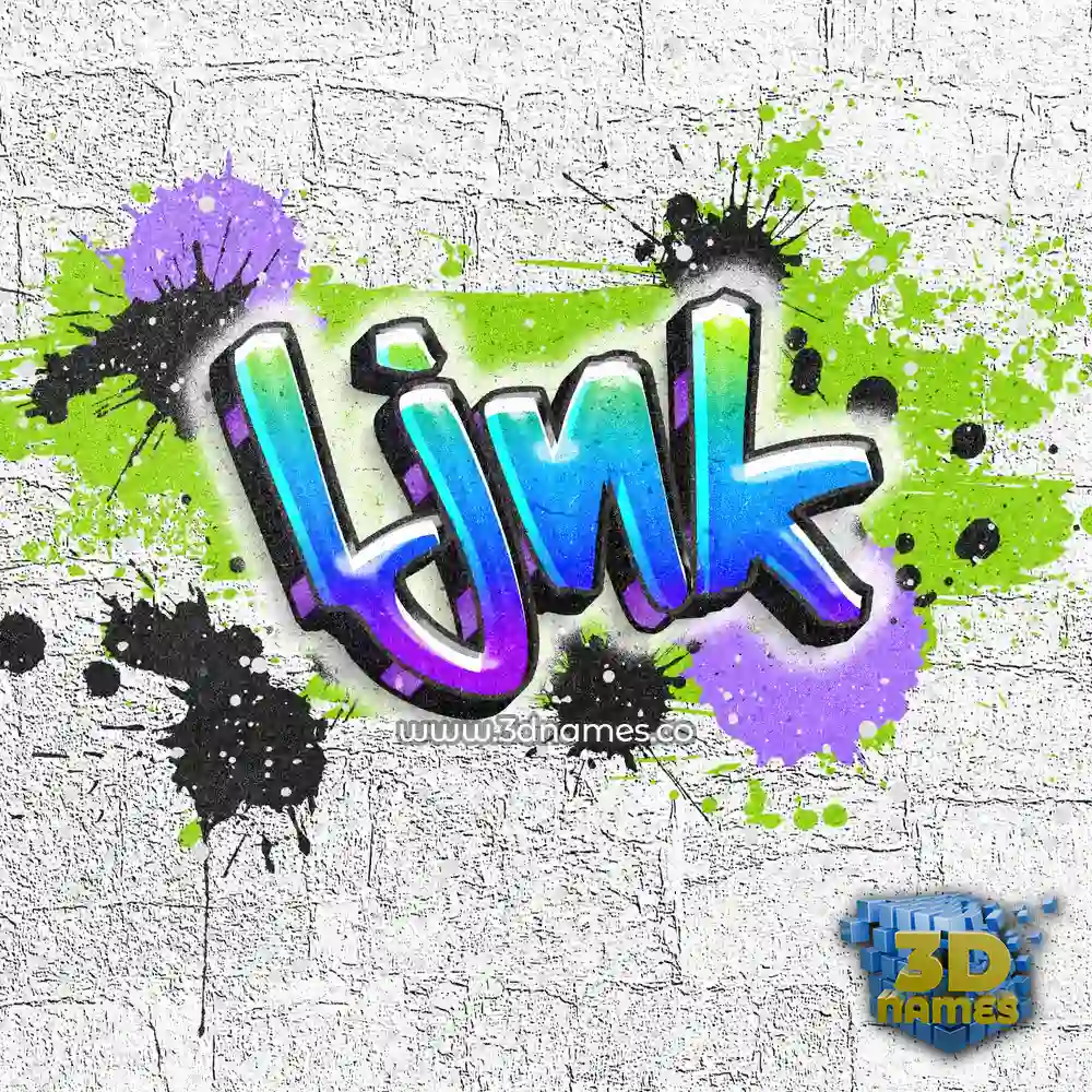 ljnk in Graffiti Grunge style - 3D name wallpaper