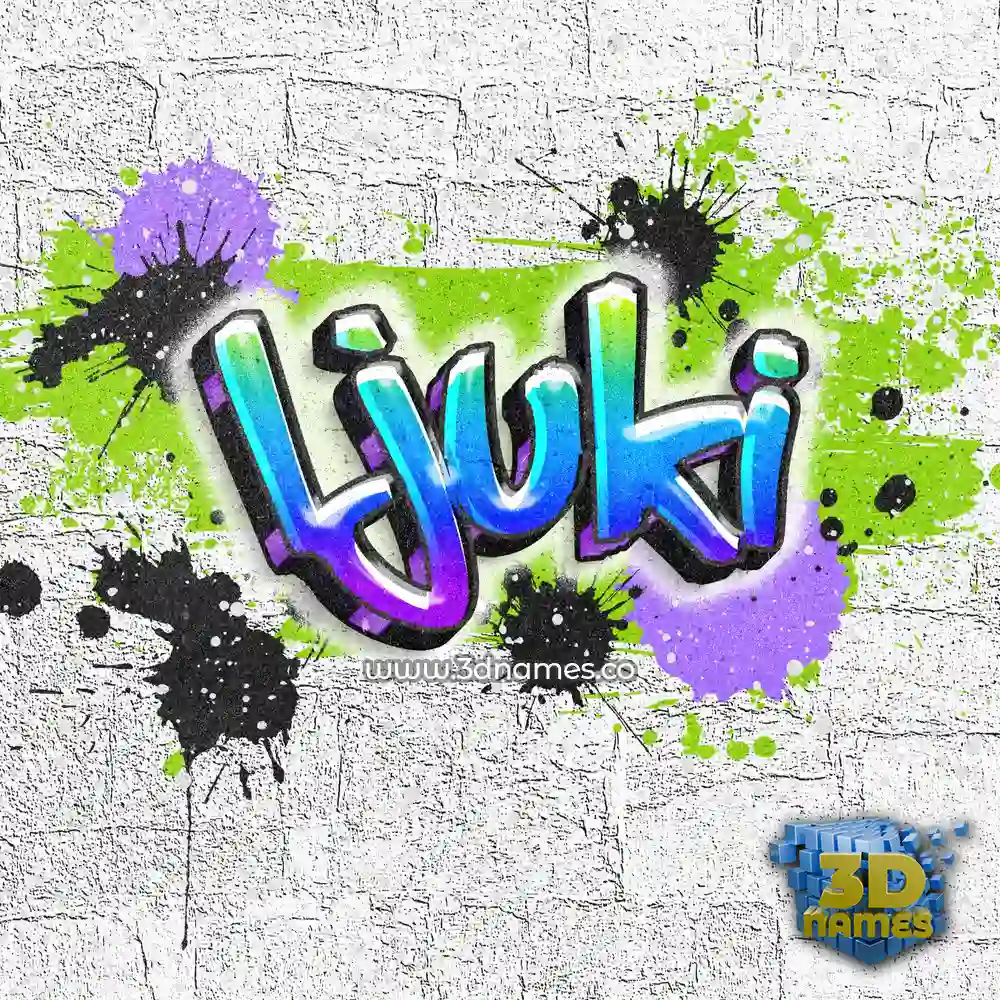 ljuki in Graffiti Grunge style - 3D name wallpaper