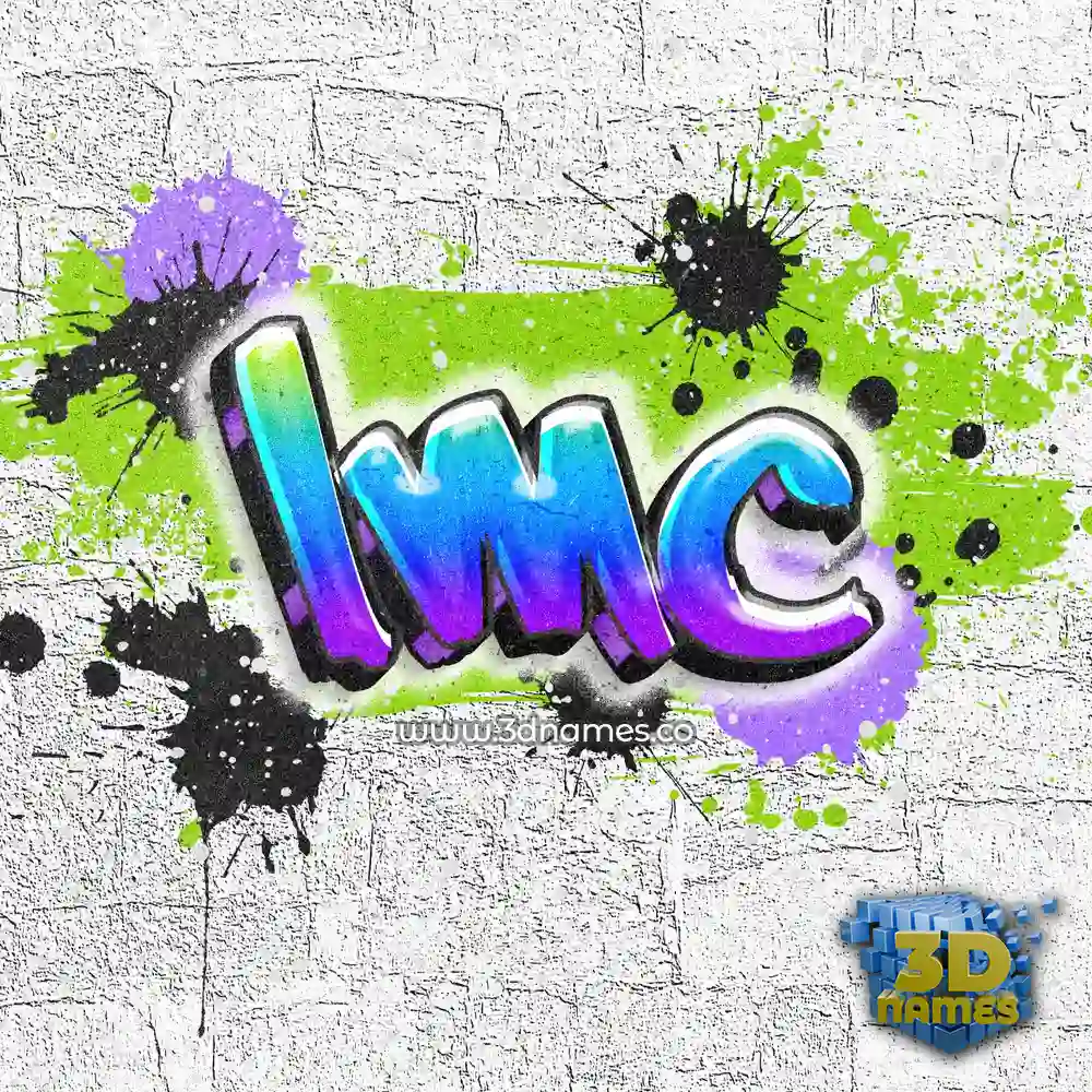 lmc in Graffiti Grunge style - 3D name wallpaper