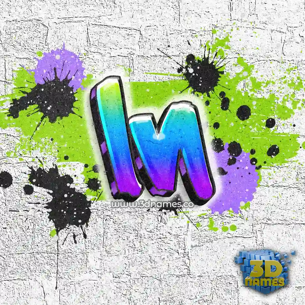 ln in Graffiti Grunge style - 3D name wallpaper