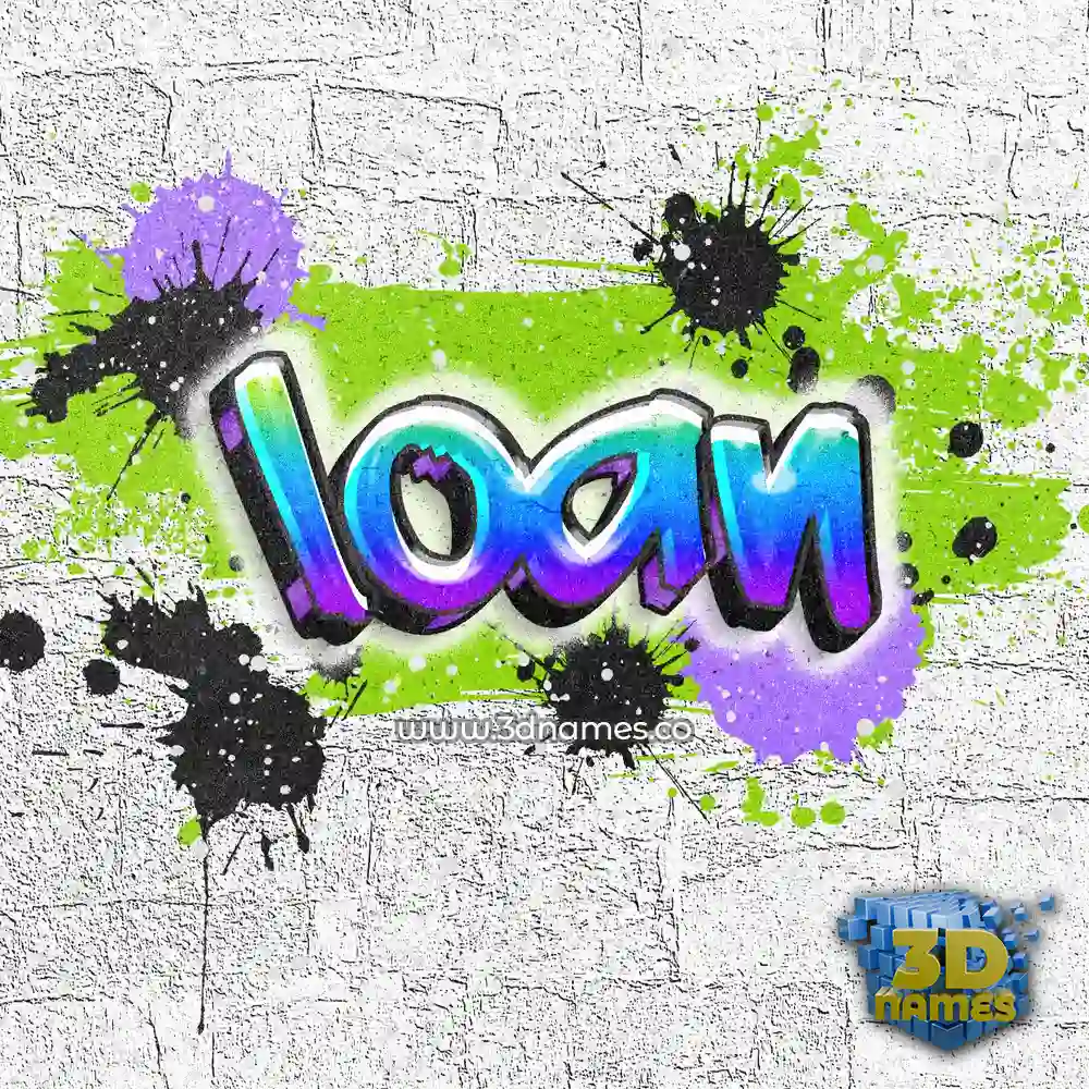 loan in Graffiti Grunge style - 3D name wallpaper