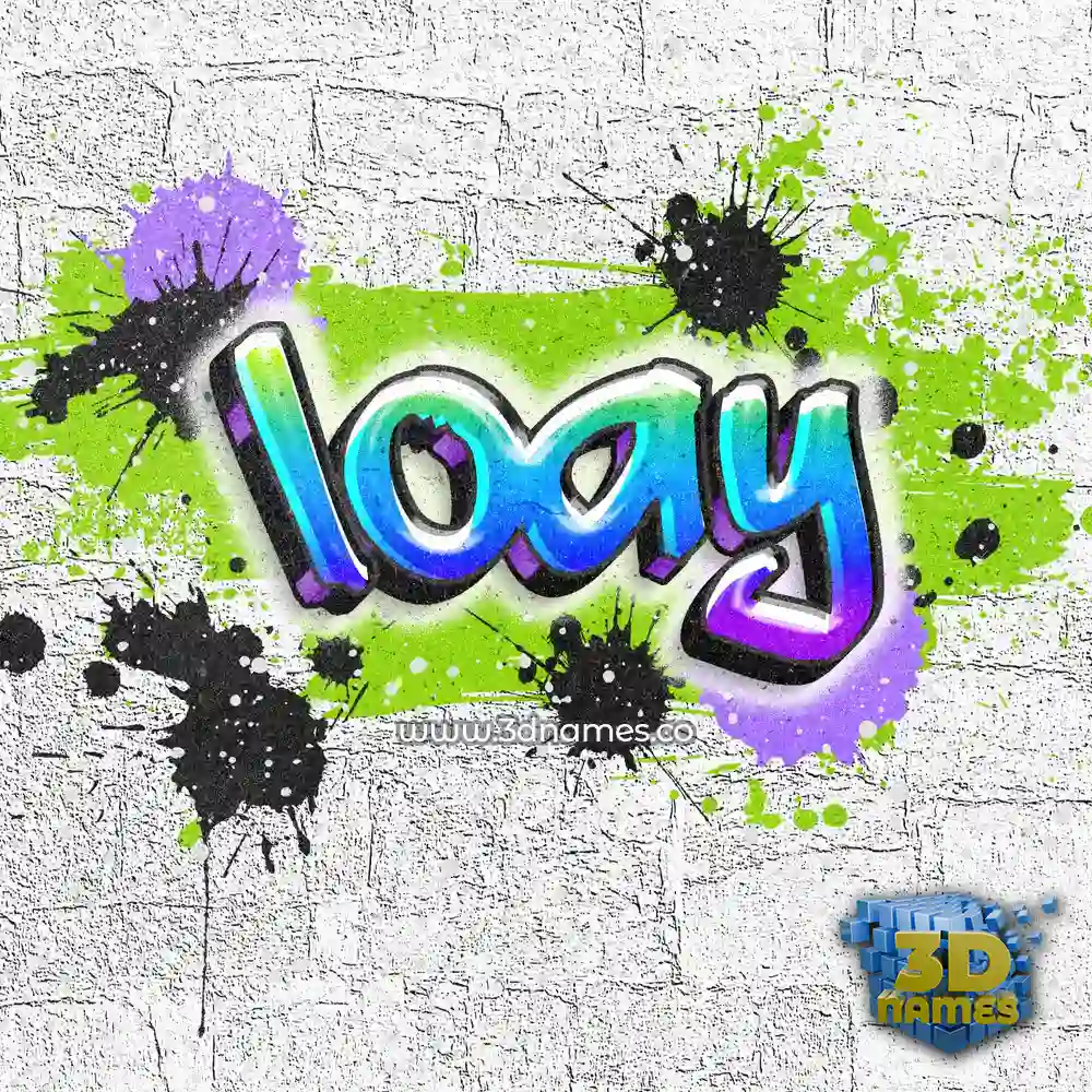 loay in Graffiti Grunge style - 3D name wallpaper