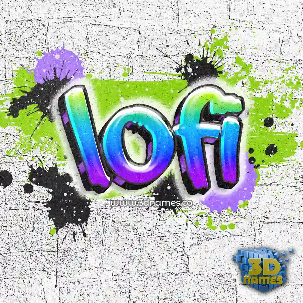 lofi in Graffiti Grunge style - 3D name wallpaper