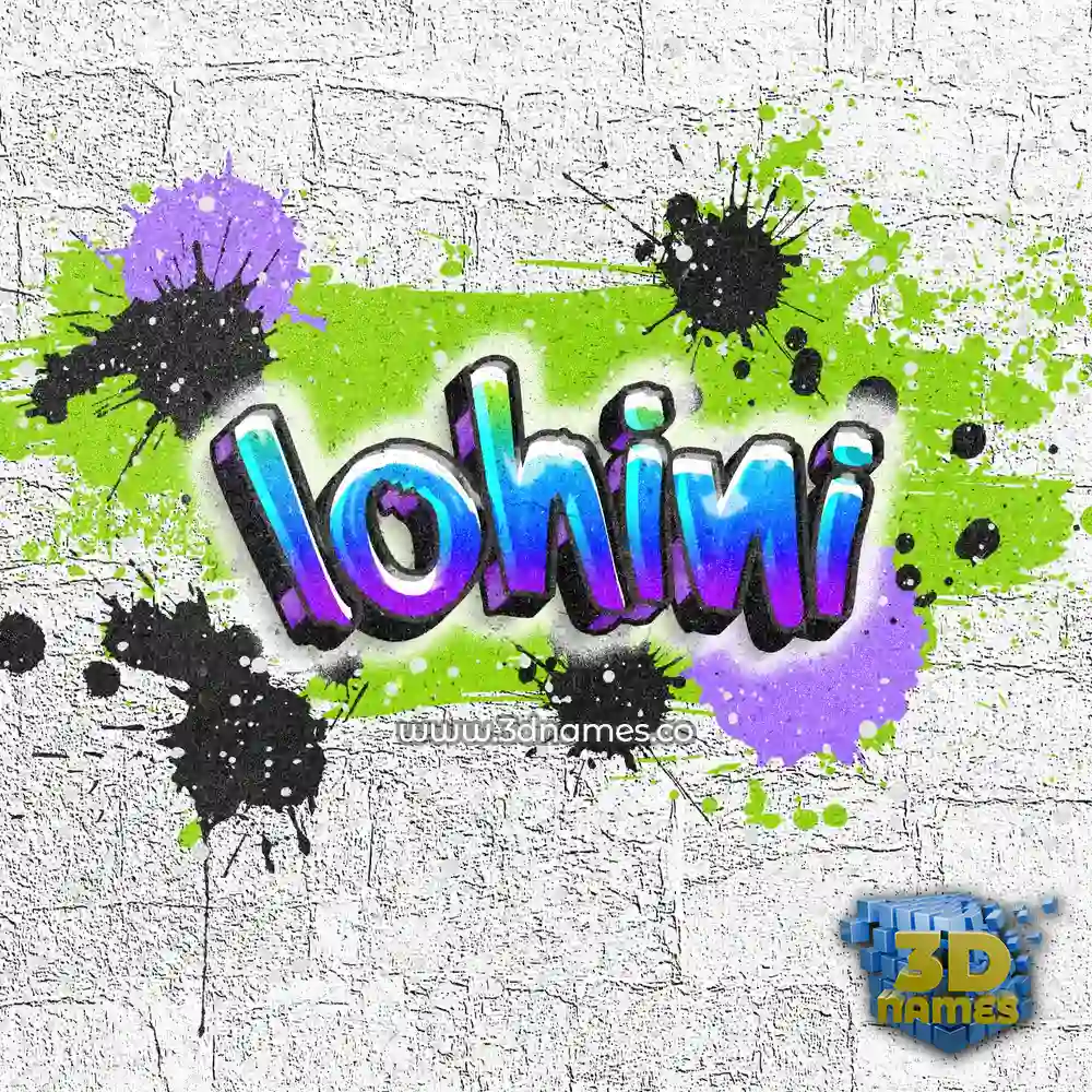 lohini in Graffiti Grunge style - 3D name wallpaper