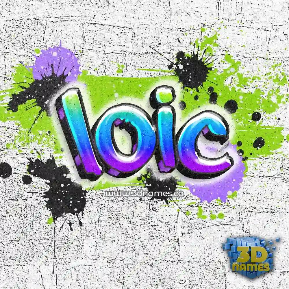 loic in Graffiti Grunge style - 3D name wallpaper
