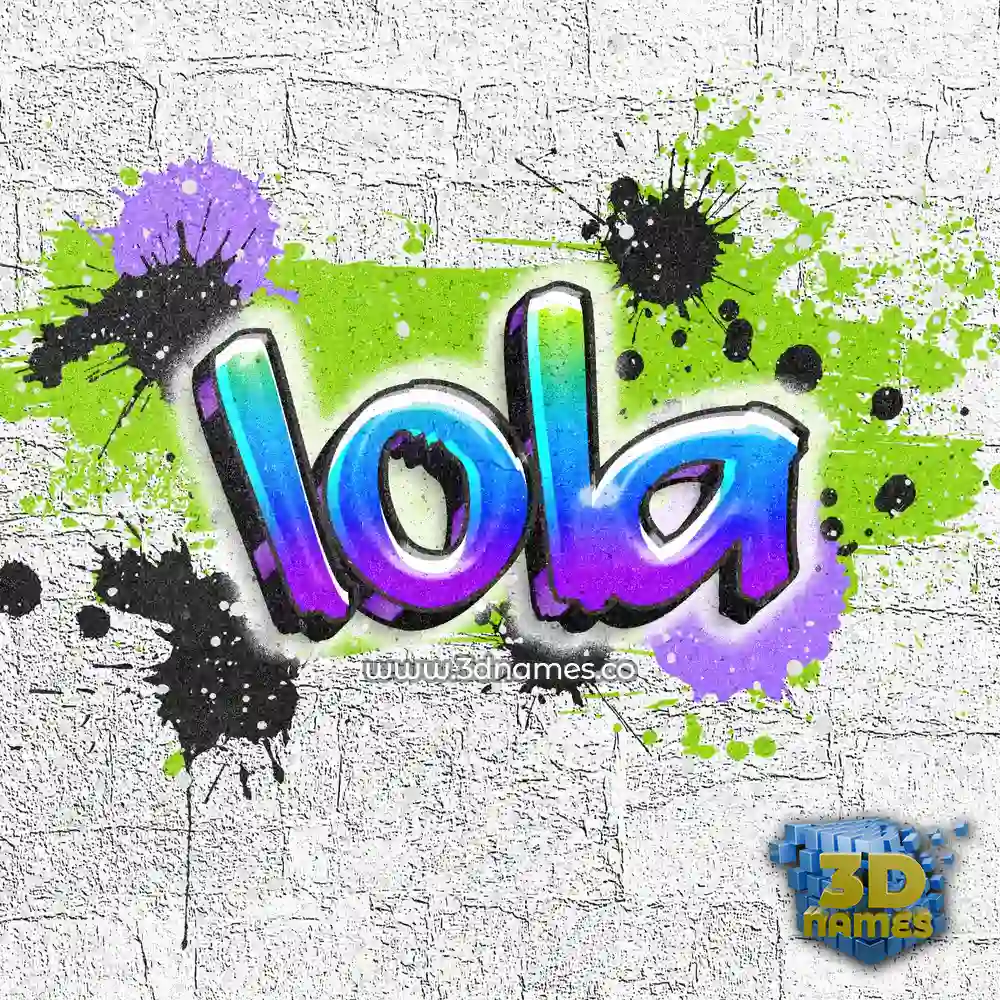 lola in Graffiti Grunge style - 3D name wallpaper