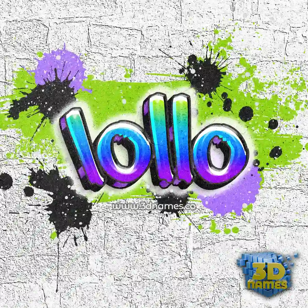 lollo in Graffiti Grunge style - 3D name wallpaper