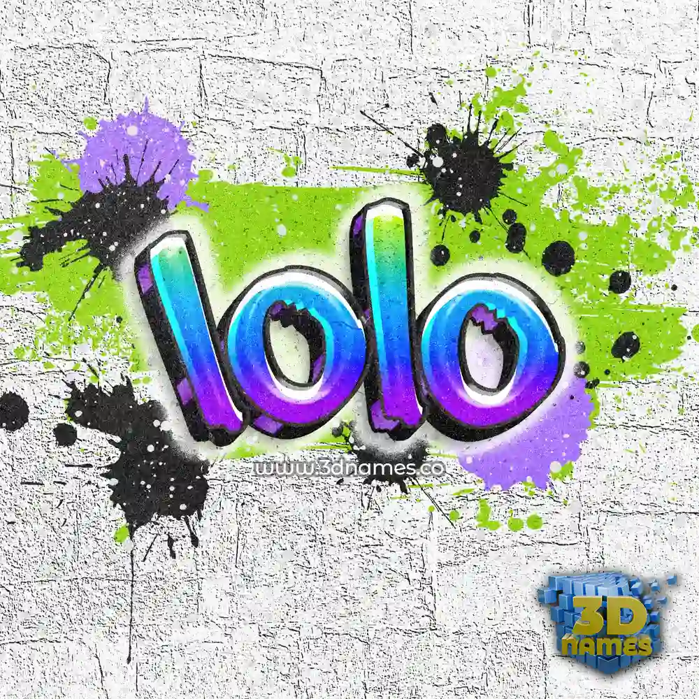 lolo in Graffiti Grunge style - 3D name wallpaper