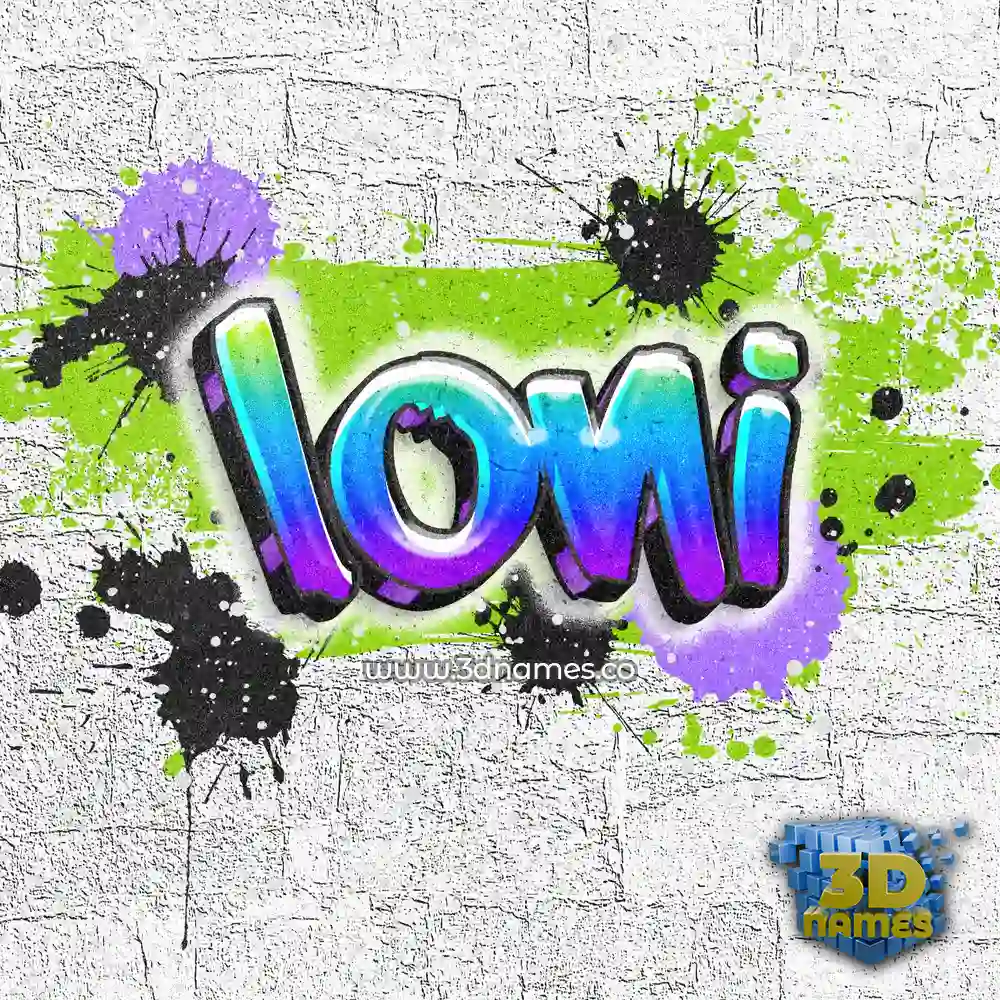 loni in Graffiti Grunge style - 3D name wallpaper