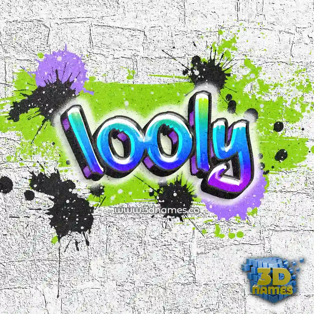 looly in Graffiti Grunge style - 3D name wallpaper
