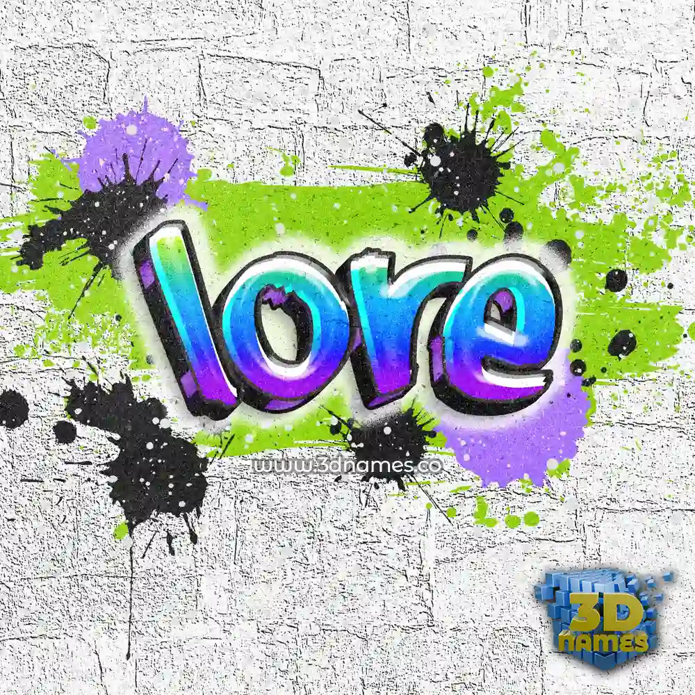 lore in Graffiti Grunge style - 3D name wallpaper
