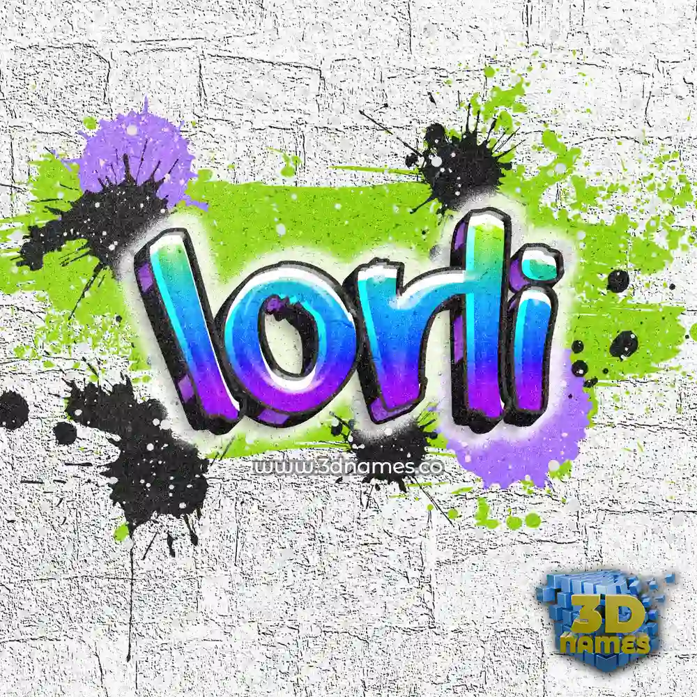 lorli in Graffiti Grunge style - 3D name wallpaper