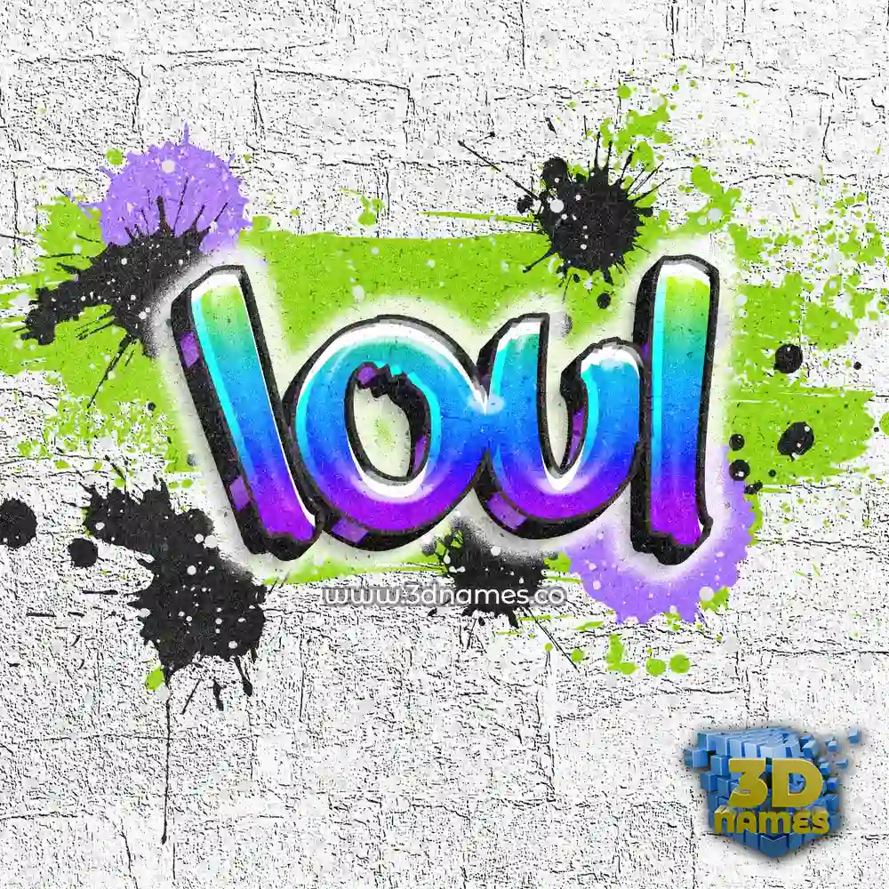 loul in Graffiti Grunge style - 3D name wallpaper