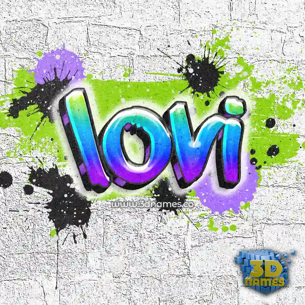 lovi in Graffiti Grunge style - 3D name wallpaper