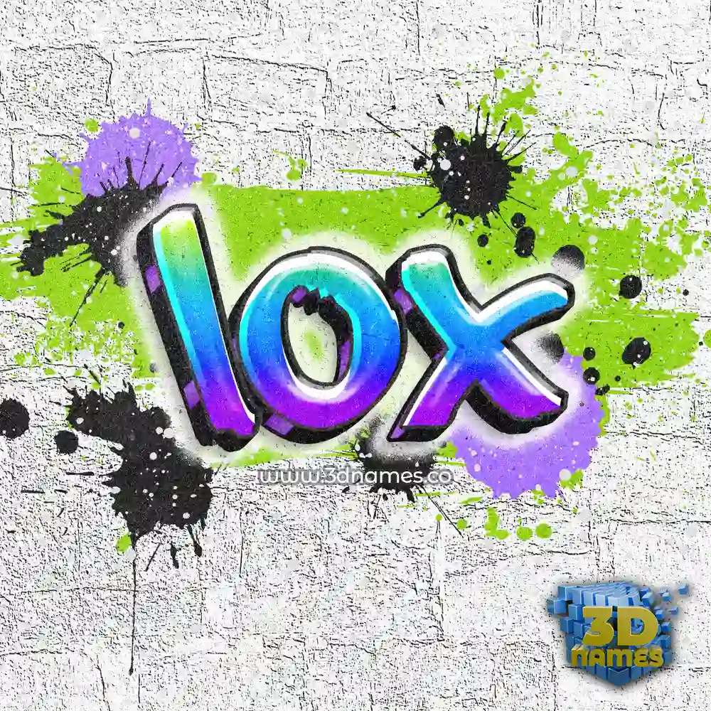 lox in Graffiti Grunge style - 3D name wallpaper