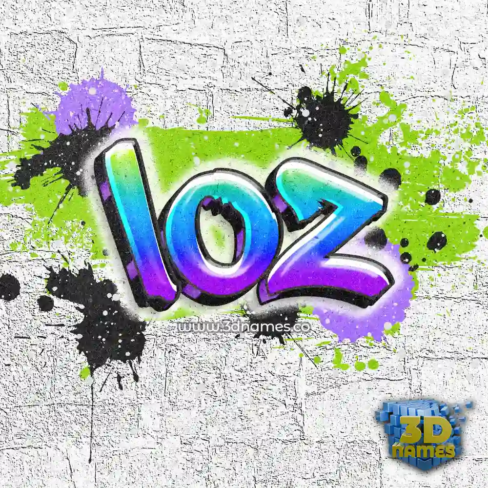 loz in Graffiti Grunge style - 3D name wallpaper