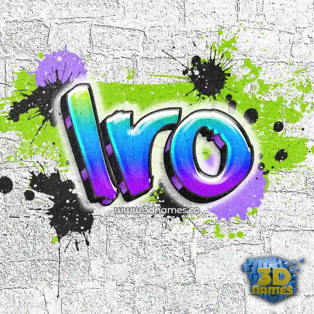 lro in Graffiti Grunge style - 3D name wallpaper