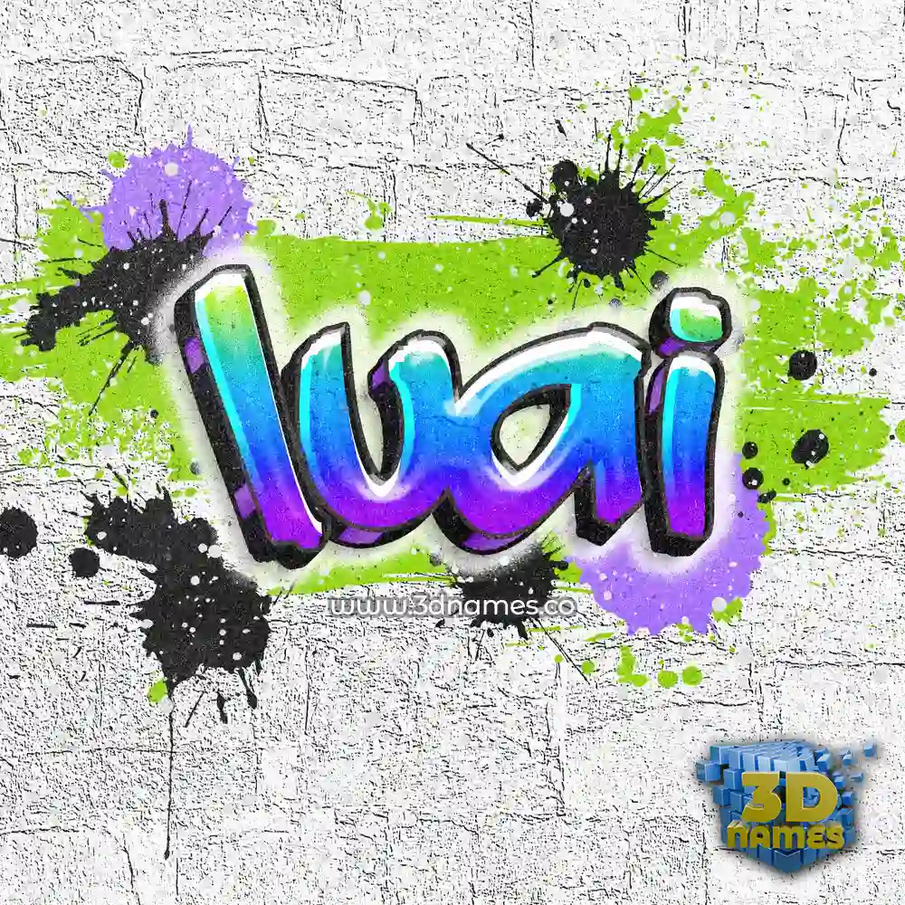 luai in Graffiti Grunge style - 3D name wallpaper
