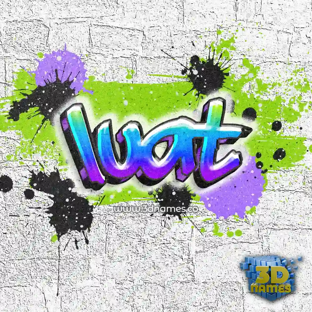 luat in Graffiti Grunge style - 3D name wallpaper