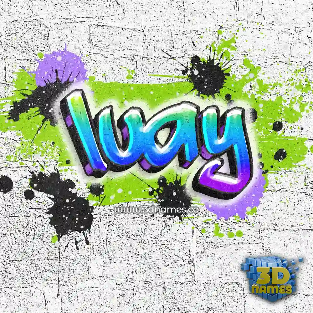 luay in Graffiti Grunge style - 3D name wallpaper
