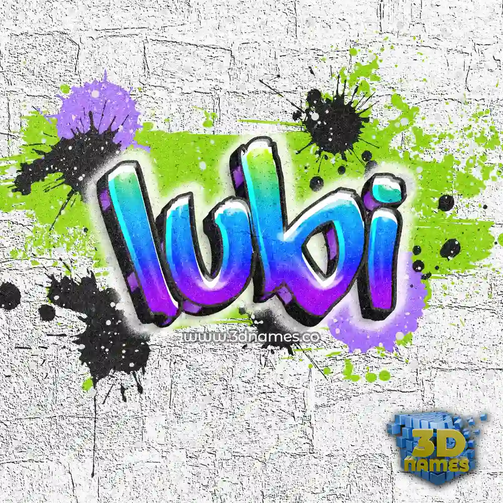 lubi in Graffiti Grunge style - 3D name wallpaper