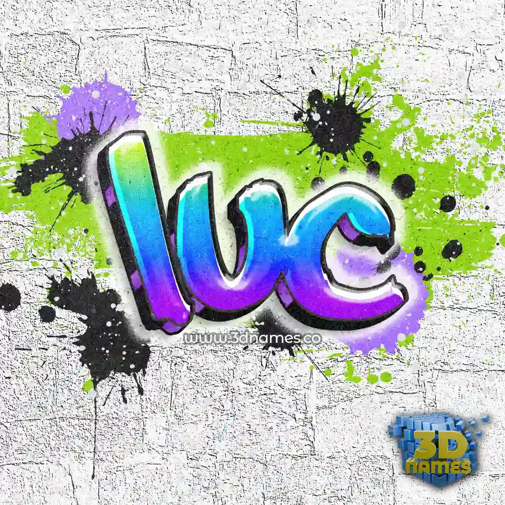 luc in Graffiti Grunge style - 3D name wallpaper