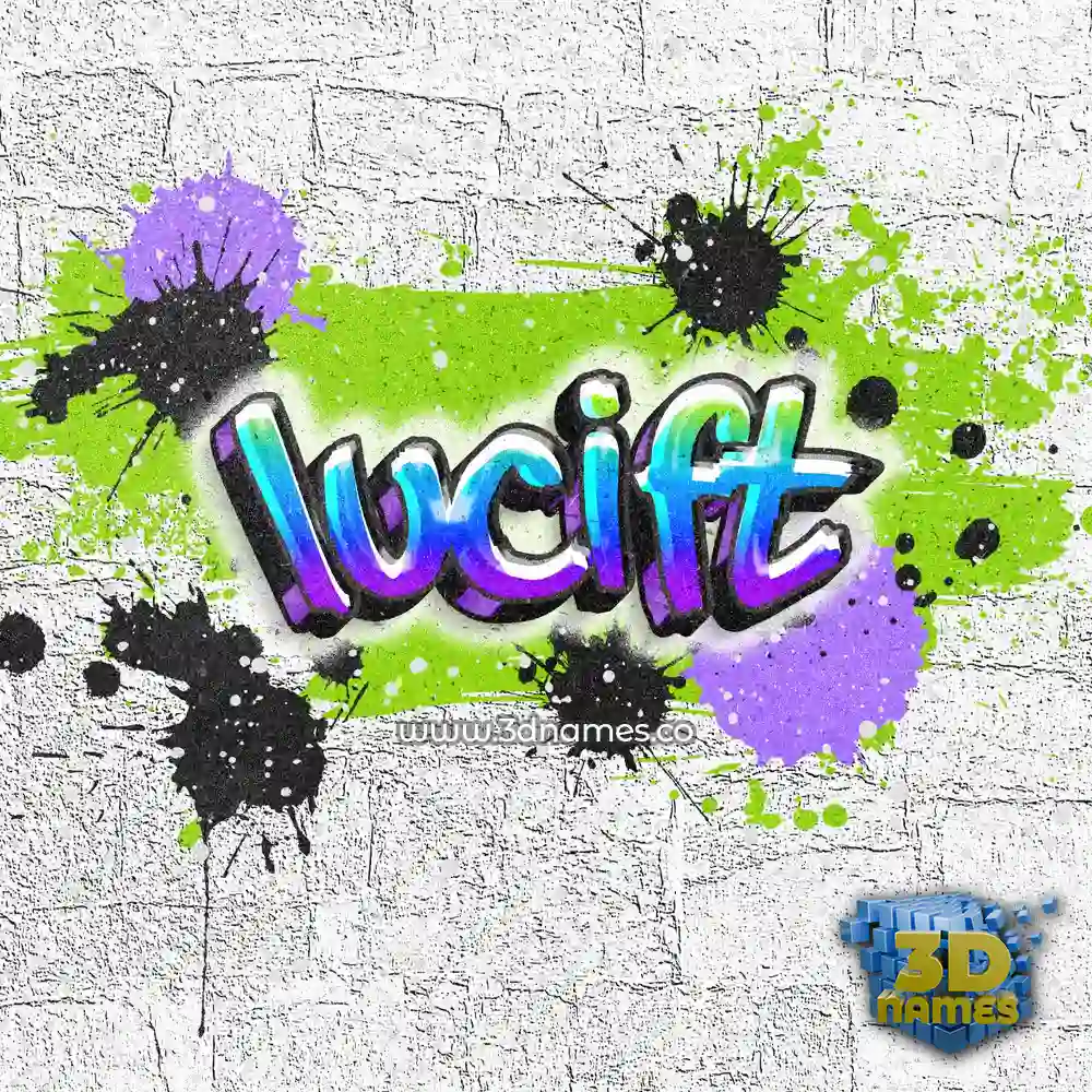 lucift in Graffiti Grunge style - 3D name wallpaper