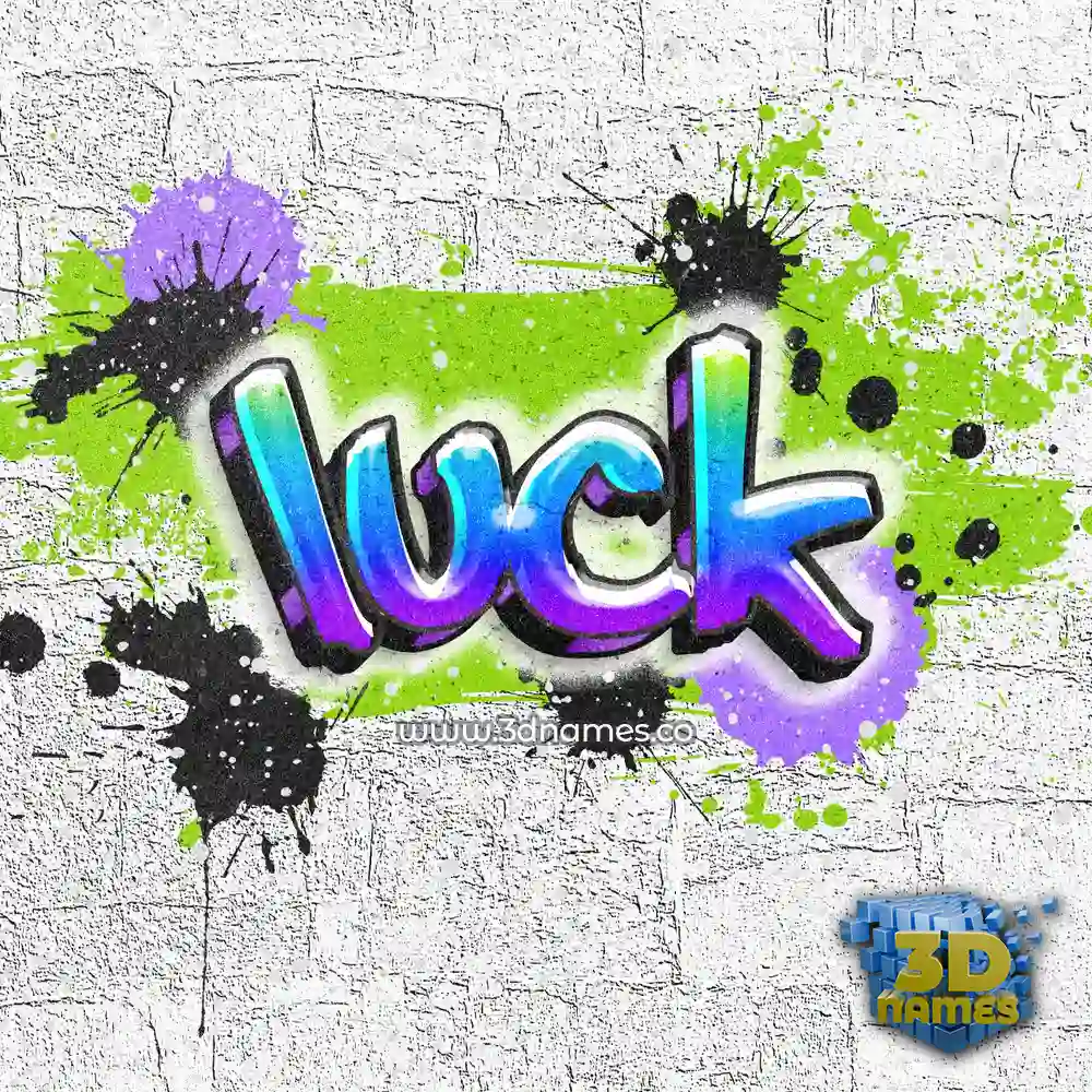 luck in Graffiti Grunge style - 3D name wallpaper