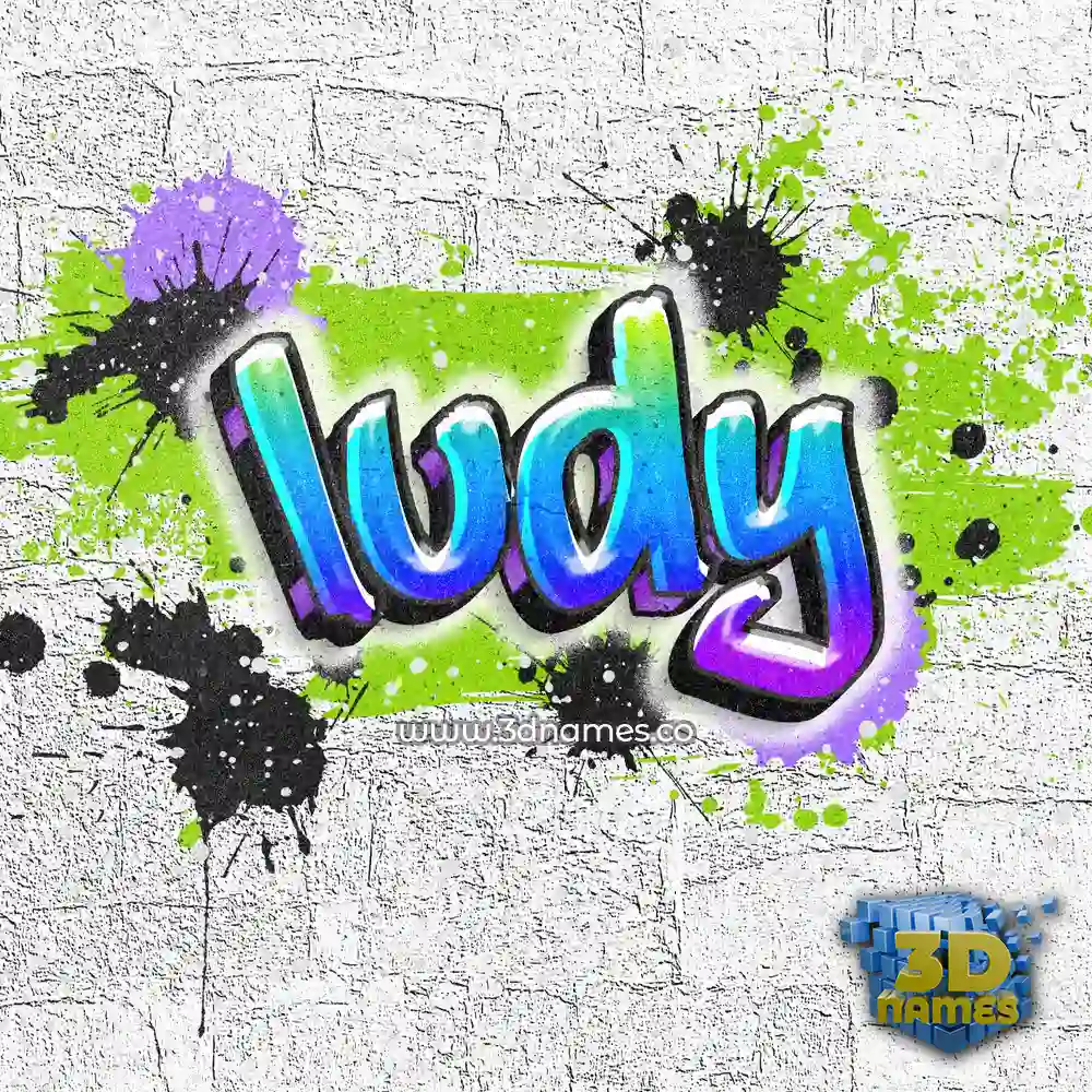 ludy in Graffiti Grunge style - 3D name wallpaper