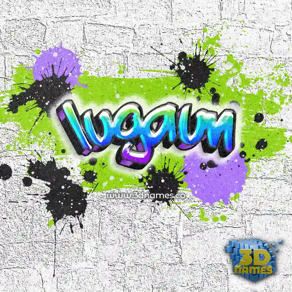 lugaun in Graffiti Grunge style - 3D name wallpaper