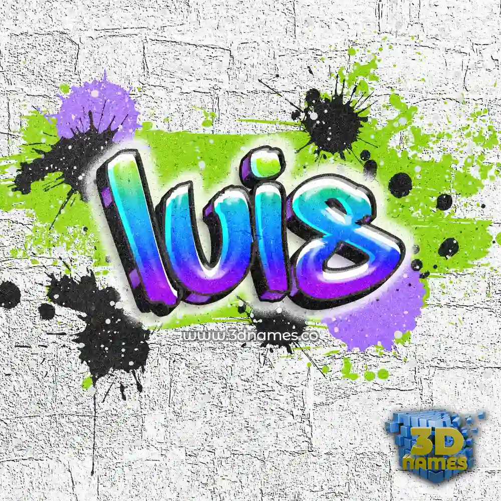 luis in Graffiti Grunge style - 3D name wallpaper