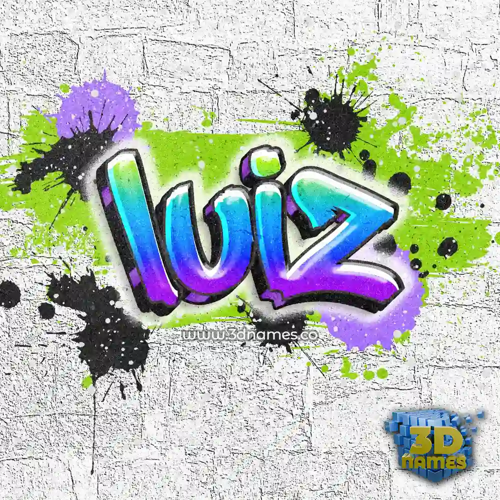 luiz in Graffiti Grunge style - 3D name wallpaper