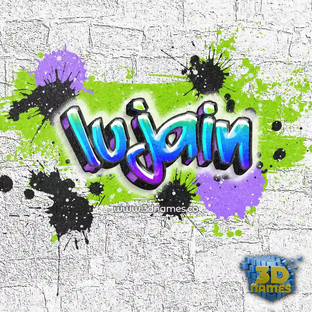 lujain in Graffiti Grunge style - 3D name wallpaper