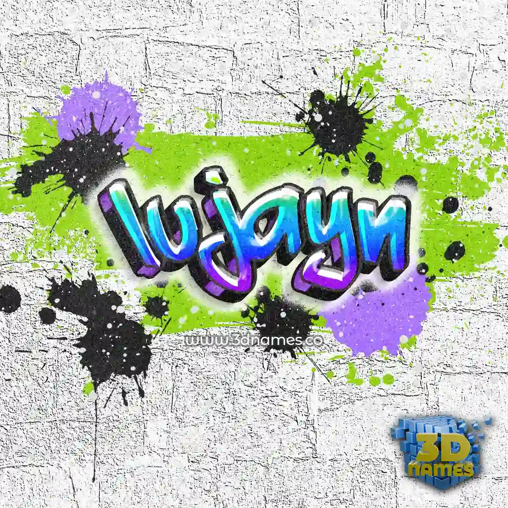 lujayn in Graffiti Grunge style - 3D name wallpaper