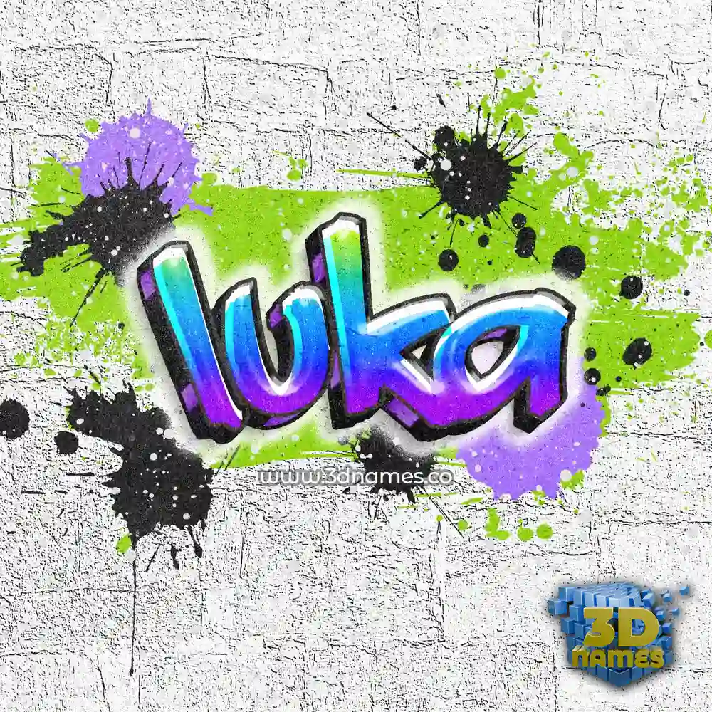 luka in Graffiti Grunge style - 3D name wallpaper