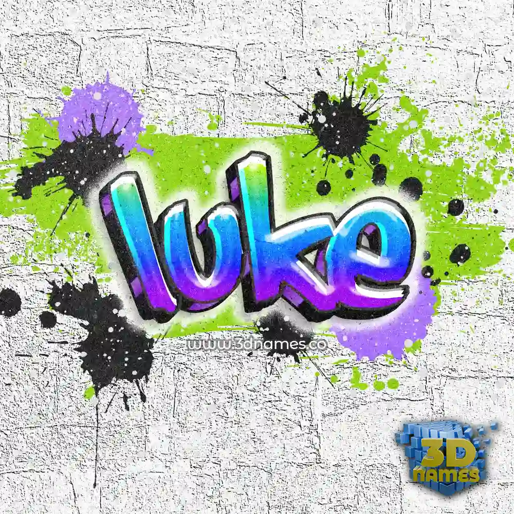luke in Graffiti Grunge style - 3D name wallpaper
