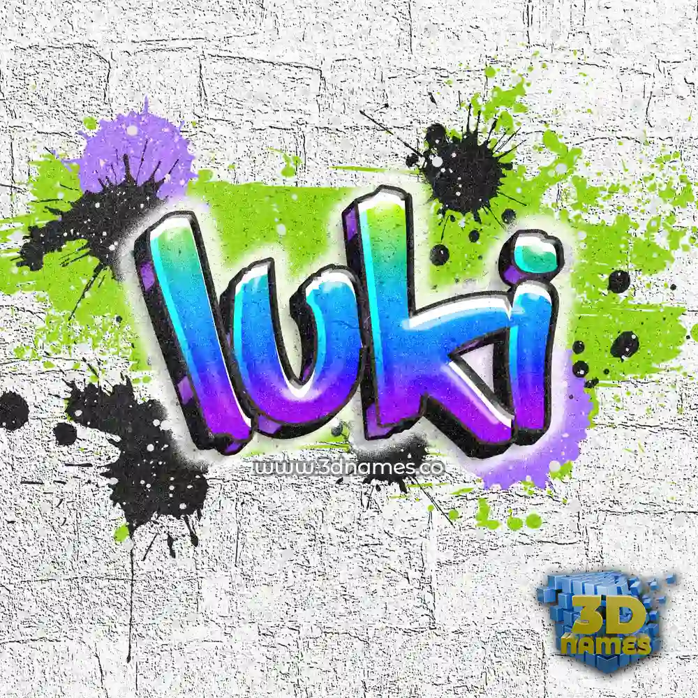 luki in Graffiti Grunge style - 3D name wallpaper
