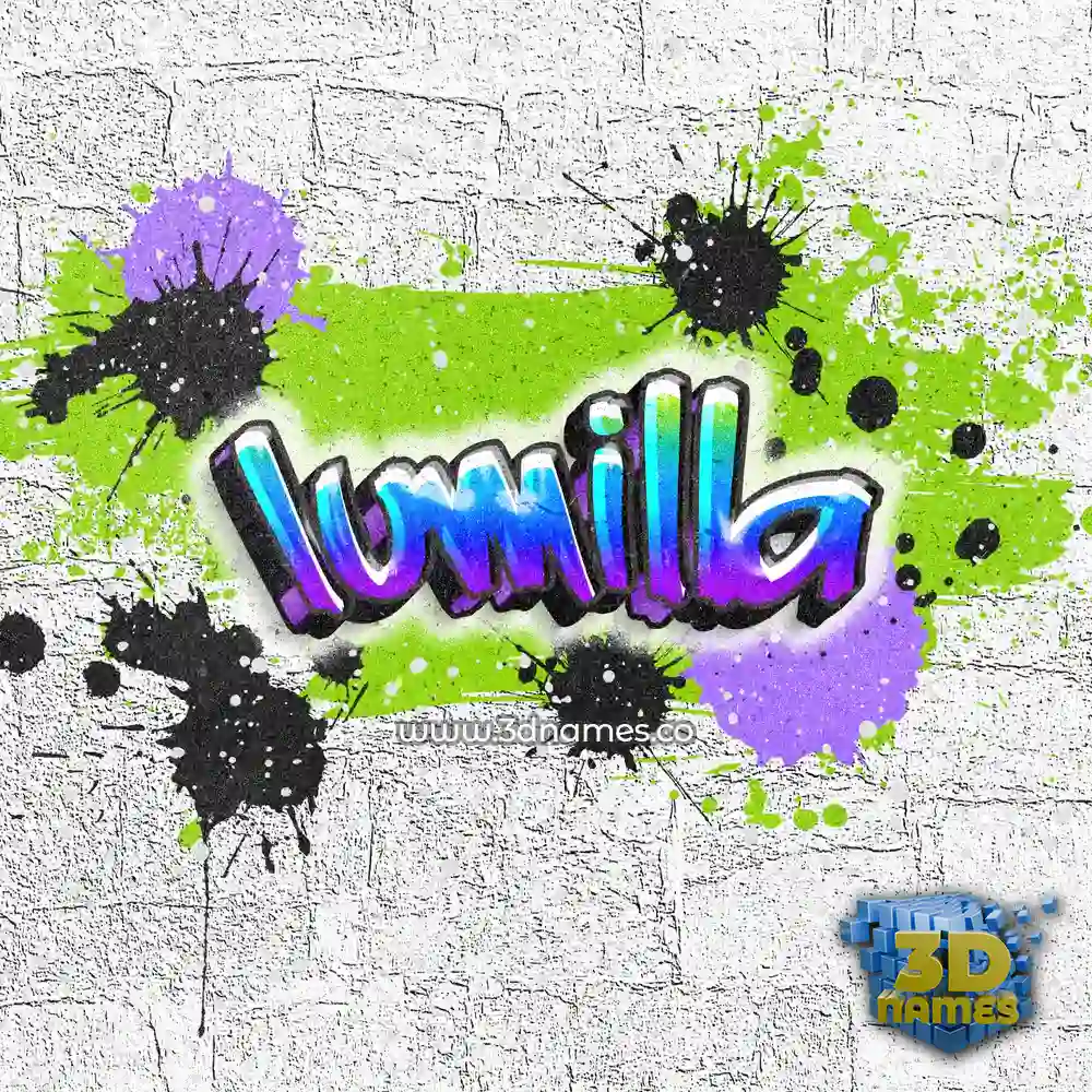 lumilla in Graffiti Grunge style - 3D name wallpaper